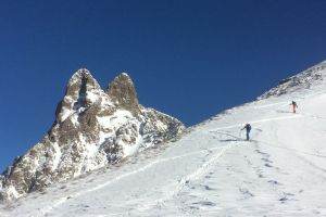 Monte au col de l'Iou (2194m), massif d'Anou