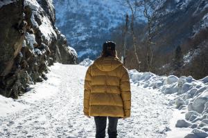 Progression facile car la neige est peu paisse