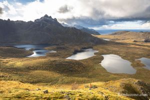 Pendant la monte vers Trollan en Norvge sur une des les Vesteralen
