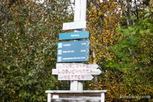 Panneau au dpart de la randonne de Losjehytta et Vetten