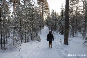 Le sentier est bien trac mme aprs des chutes de neige
