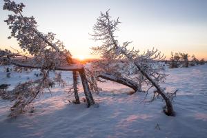 Les belles couleurs du coucher du soleil en Finlande