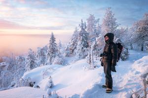 Lever du soleil en Finlande