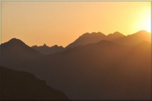 Lever de soleil sur le Viscos