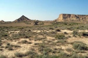 Paysage dsertique du dsert des Bardenas Reales