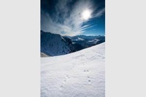 Monte au Bergons en hiver