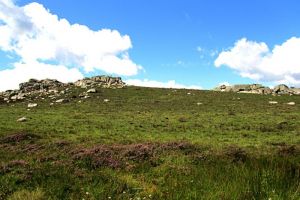 Randonne VTT en Aubrac, prs de Laguiole, sur le PR du Montarqui