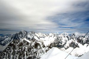 Alpes: vue depuis l'aiguille du midi