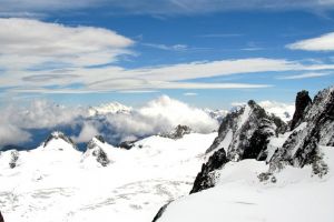 Alpes: vue depuis l'aiguille du midi