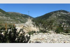 Lors de la monte  l'Ermitage de Sainte Enimie