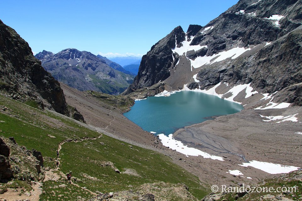 Lac de l'Eychauda depuis le col des Grangettes