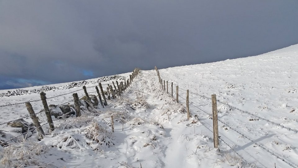 Draille recouverte de neige