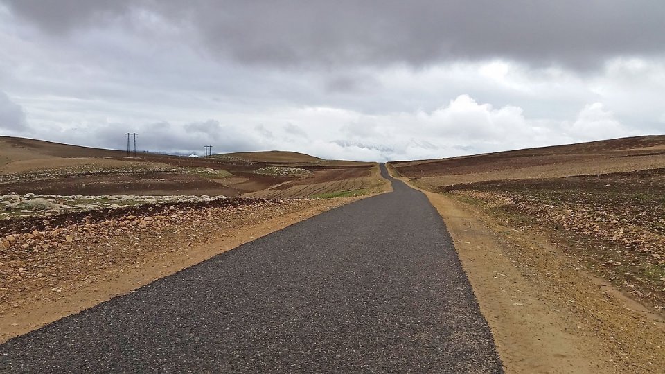 Route qui mne  Imlil 