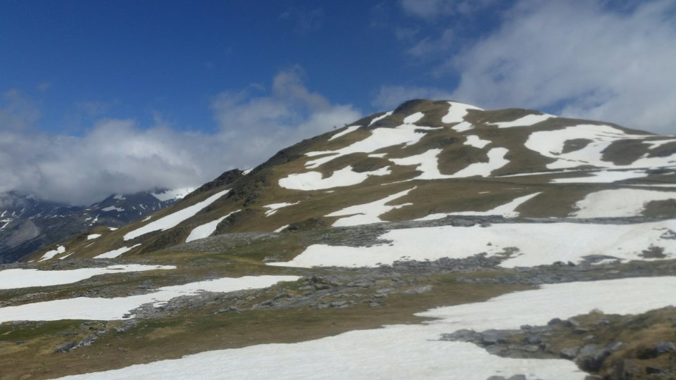Vue sur le Pic de Tentes durant la randonne