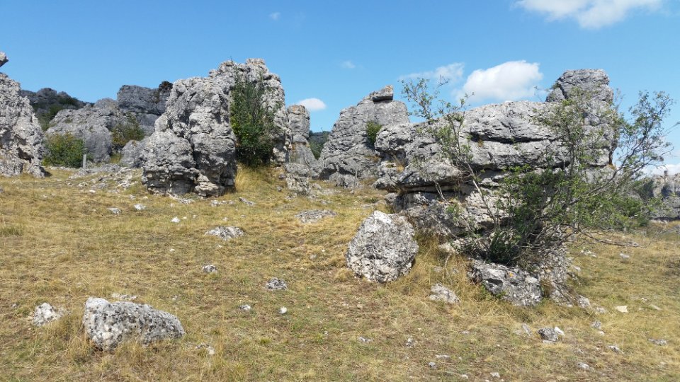 Dans le centre du chaos rocheux 