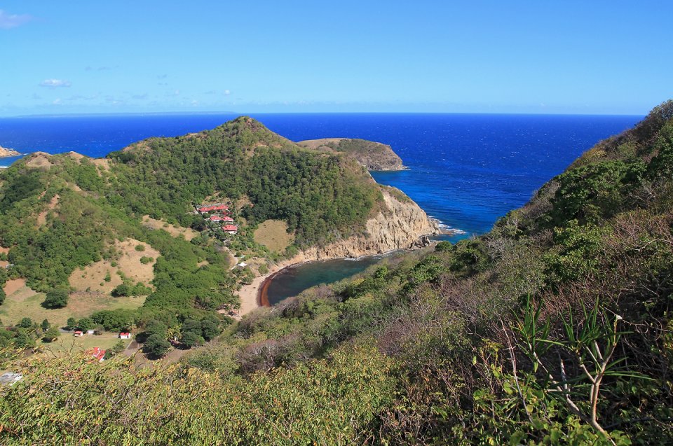 La plage de Pompierre vue d'en haut