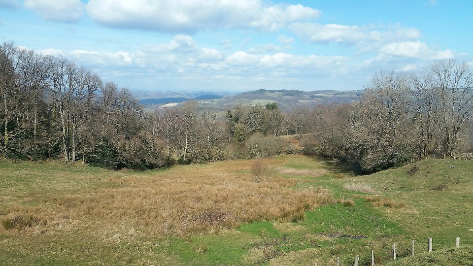 La vue porte jusqu'au Plomb du Cantal