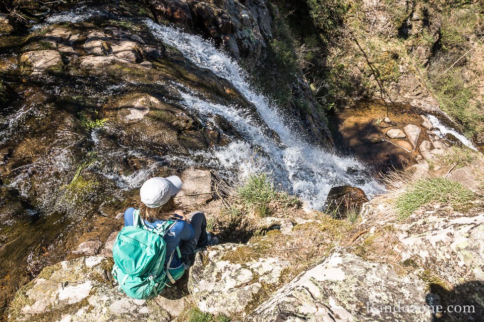 La cascade des Palanges vue d'en haut