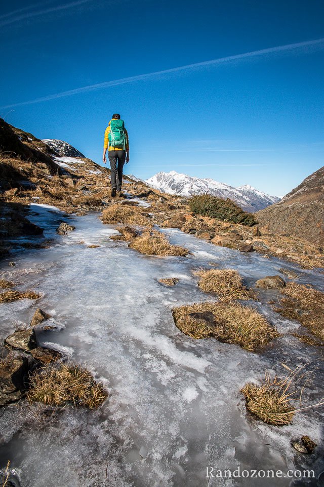 Attention  la glace dans certains passages