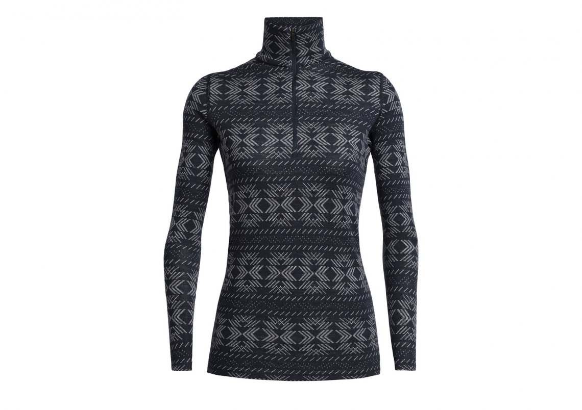 Tee-shirt Icebreaker 250 Vertex Long Sleeve Half Zip Crystalline Midnight Navy