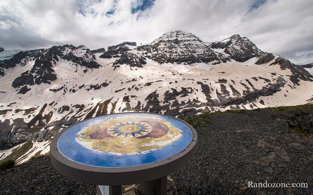 Table d'orientation du pic de Tentes et Taillon