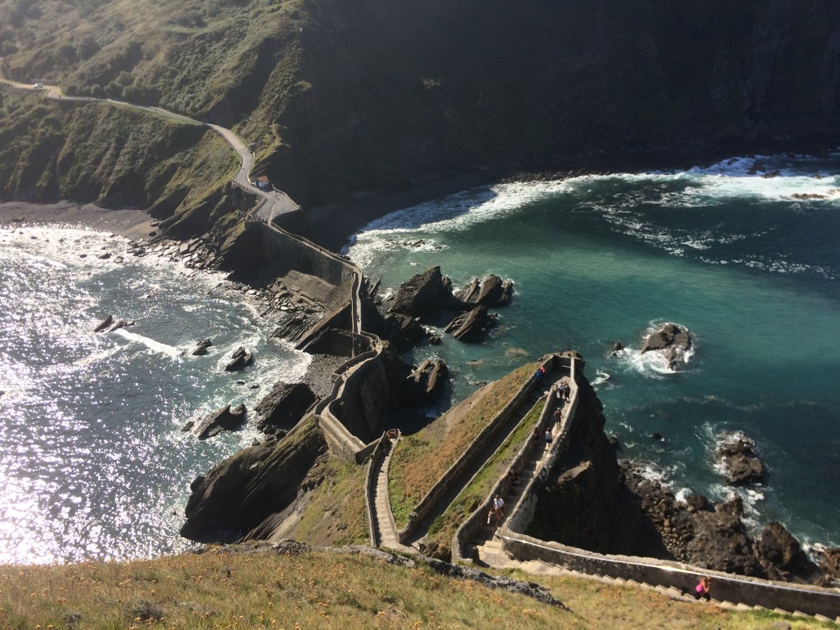Escalier de Gaztelugatxe au Pays-Basque espagnol