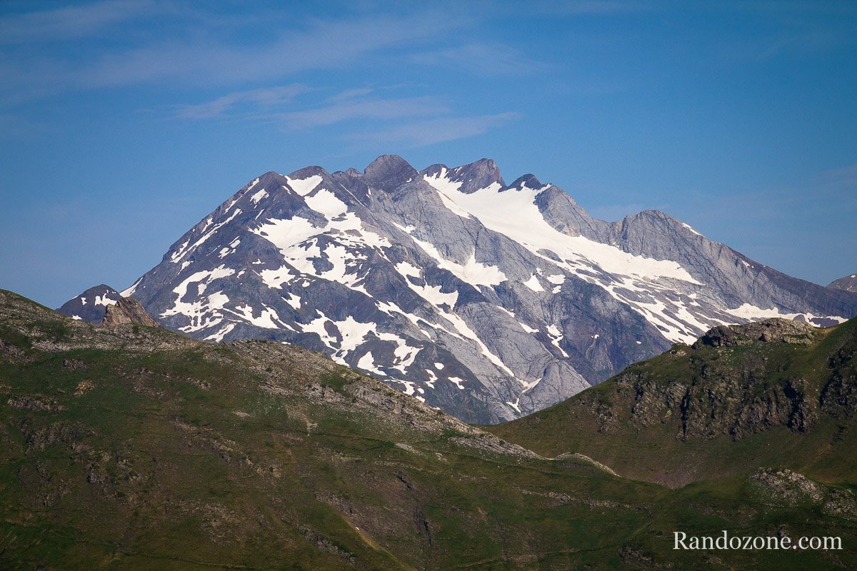Massif du Vignemale au zoom depuis la Pahule