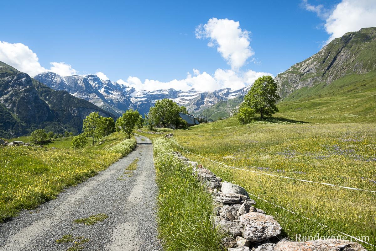 Route du plateau de Saugu au dbut de l't