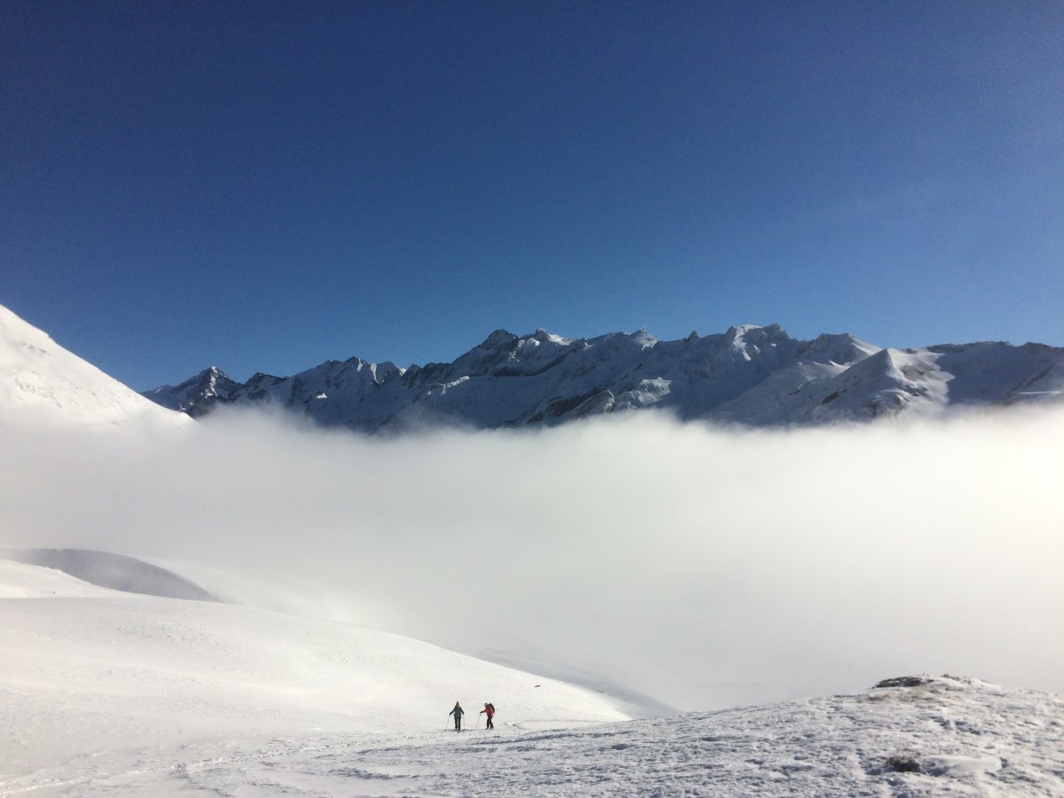 Monte au col de l'Iou dans le massif d'Anou