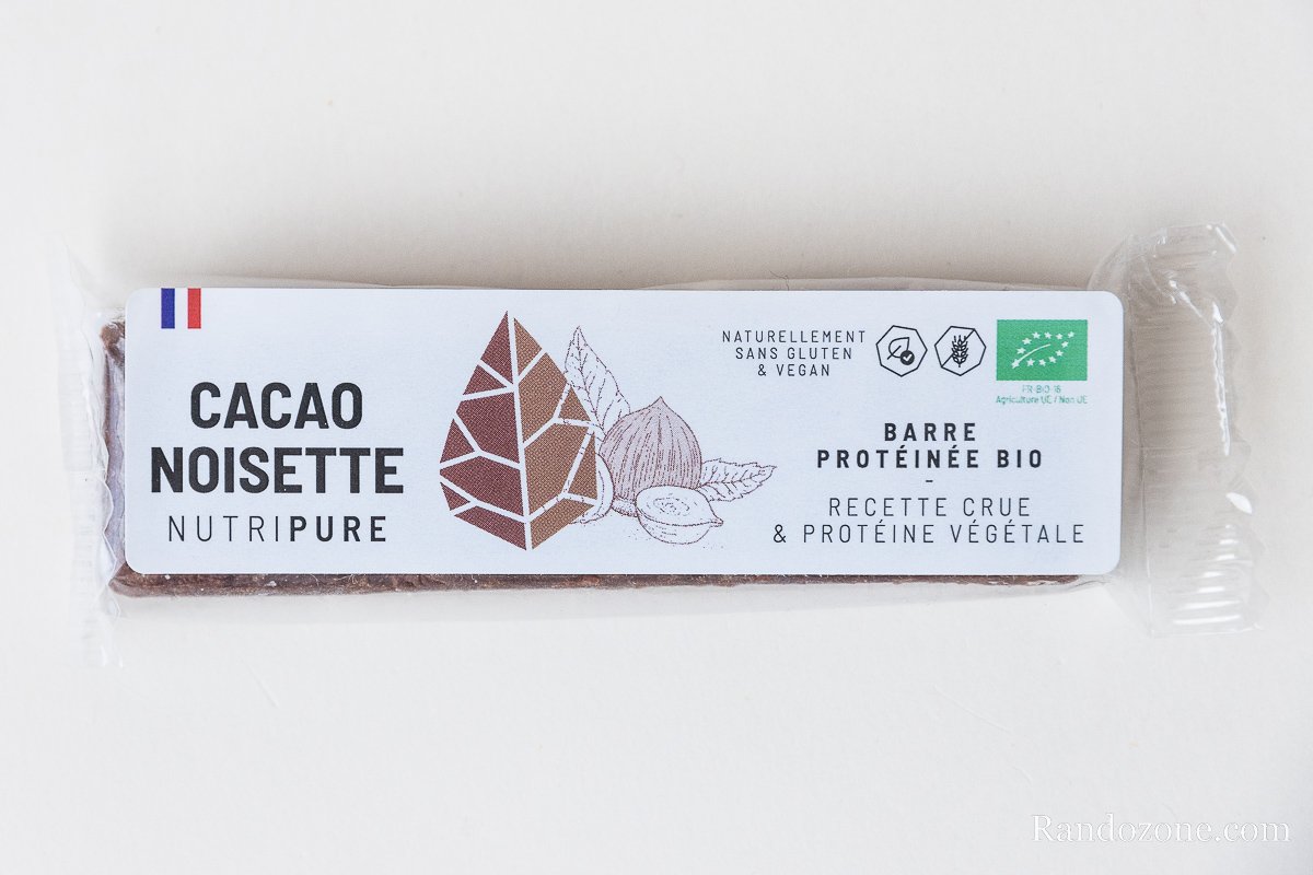 Barre prot�in�e bio Nutripure Cacao Noisette