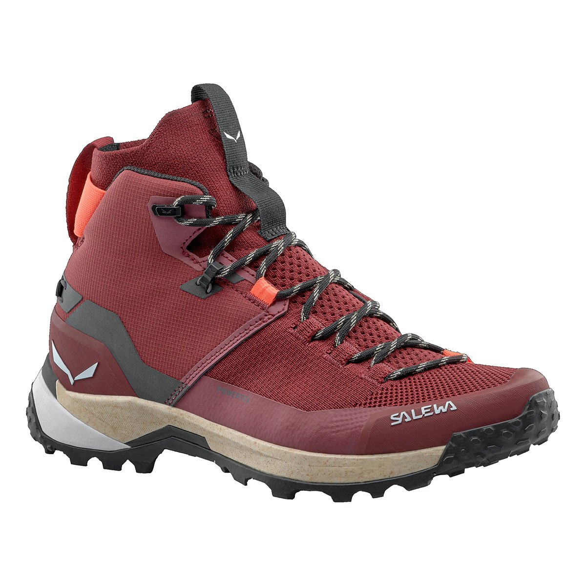 Salewa Puez Knit Mid Powertech pour femmes en couleur Syrah