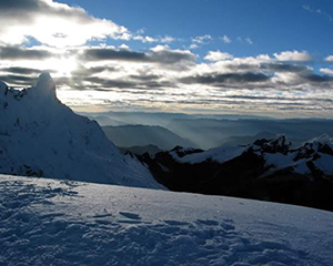 Coucher de soleil sur la cordillre
