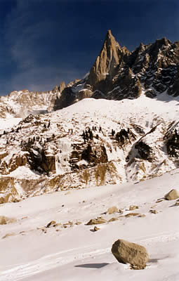 France : Paysage lors de la descente à skis de la mer de Glace