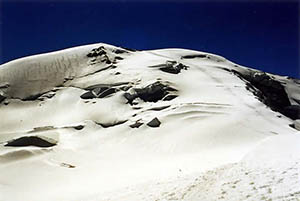 Pendant l'ascension du Mont Blanc