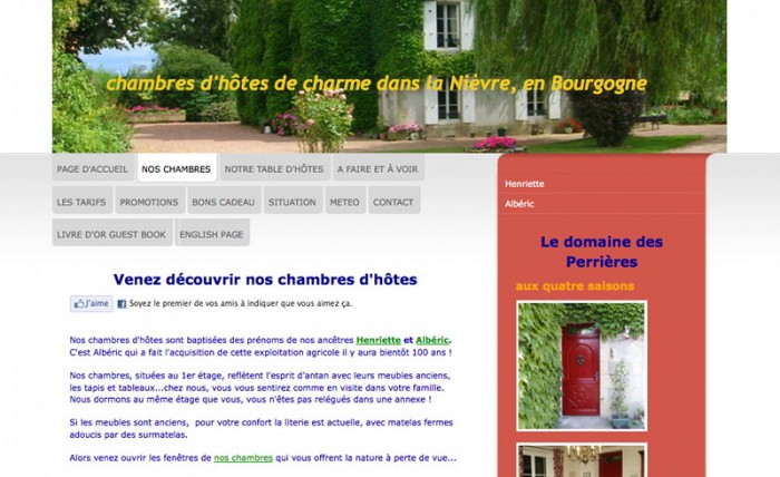 Chambres d'hôtes Domaine des Perrières à Crux-la-Ville (Pascale et Benoit Cointe) Chambres d'hôtes Domaine des Perrières à Crux-la-Ville (Pascale et Benoit Cointe)