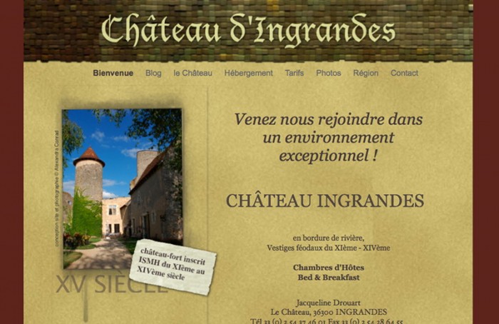Chambres d'hôtes Château d'Ingrandes à Ingrandes (Jacqueline Drouart) Chambres d'hôtes Château d'Ingrandes à Ingrandes (Jacqueline Drouart)