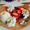 Crpe fruits rouges et glace vanille