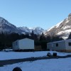 Camping Le GR 10 : Mobil-home sous la neige